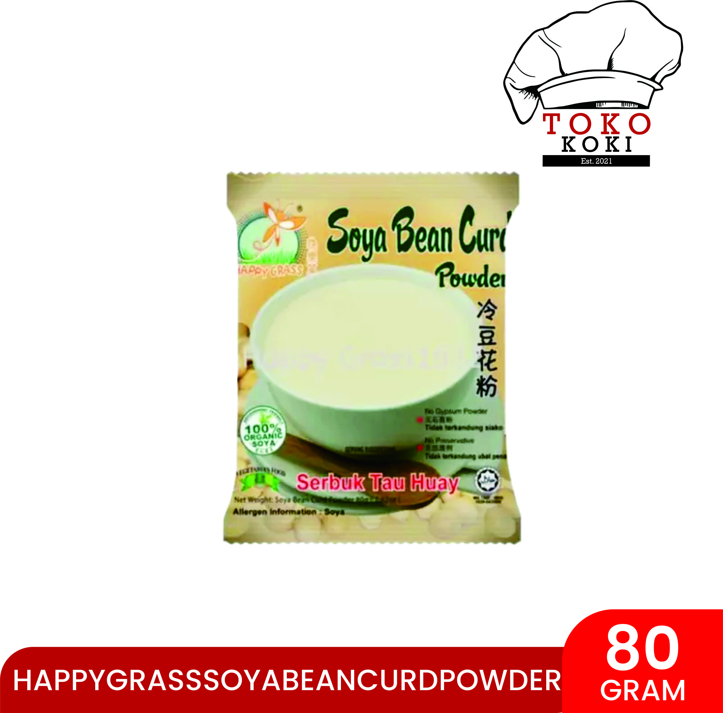 HAPPY GRASS SOYA BEAN CURD 80GR